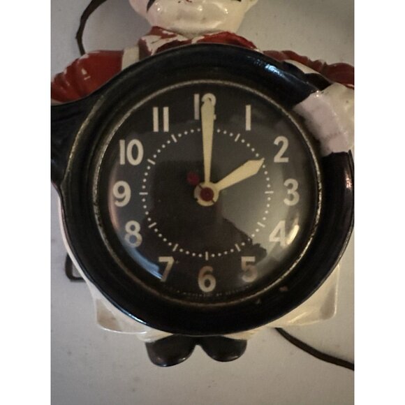 RED WING POTTERY CHEF KITCHEN WALL CLOCK 1947 VINTAGE - Picture 4 of 7